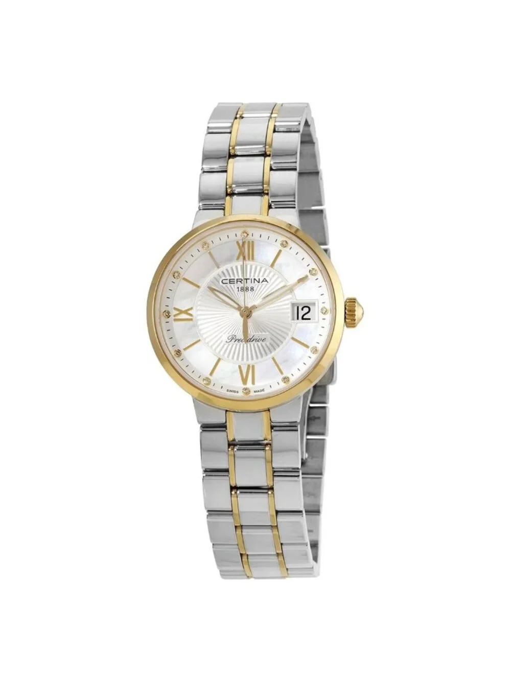 NWT Certina DS Stella Quartz Diamond Mother of Pear Dial Ladies Watch